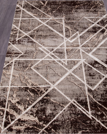 Ковер турецкий 04035B ARMINA (PP Heatset Высокоплотный, коричневый)