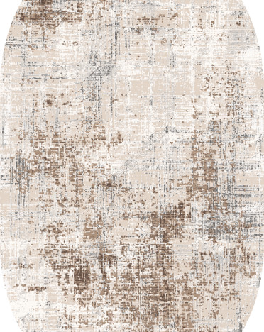 Ковер российский 20117-25126 Премиум (Полиэстер, бежевый) овальный
