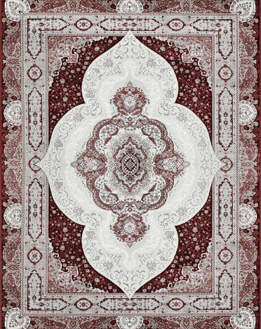 Ковер турецкий 36925A Sanat Viscon (полиэстер хит сет, красный)